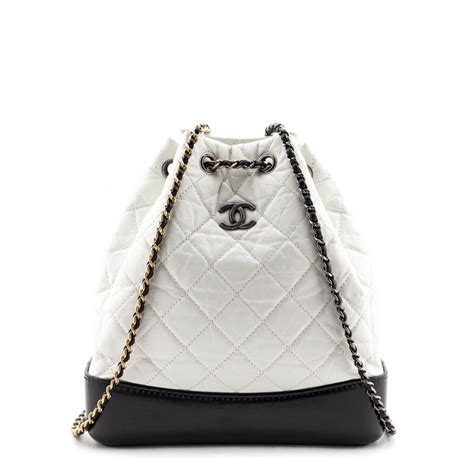 chanel white mini backpack|Chanel gabrielle small backpack.